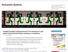 Tablet Screenshot of humanisticsystems.com